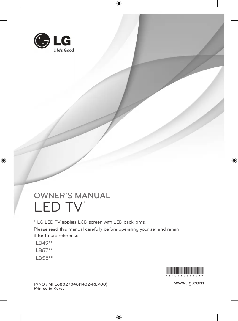 Página 1 del manual Manual de usuario LG 47LB585V