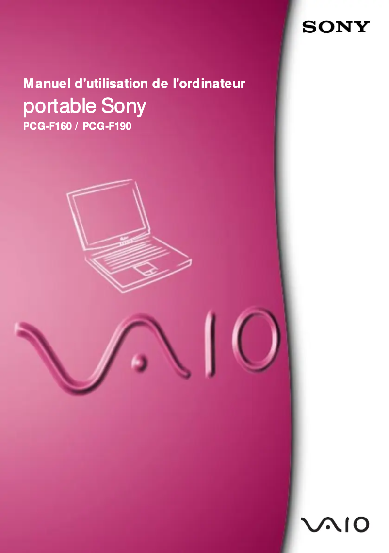Page n°1 - Manuel utilisateur Sony Vaio PCG-F190
