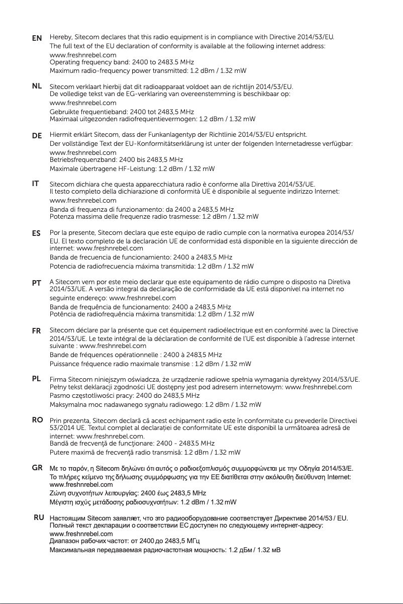 Page 1 de la notice Manuel utilisateur Fresh 'n Rebel Flow