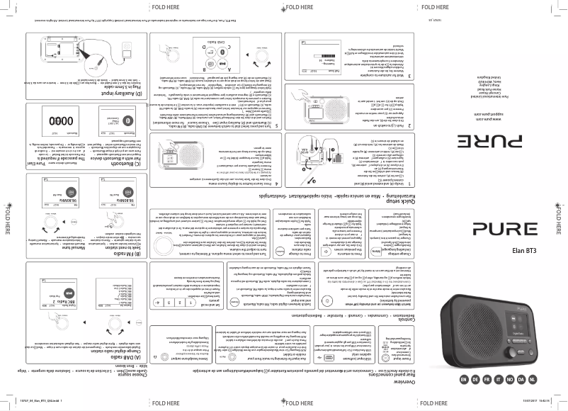 Image de la première page du manuel de l'appareil Elan BT3