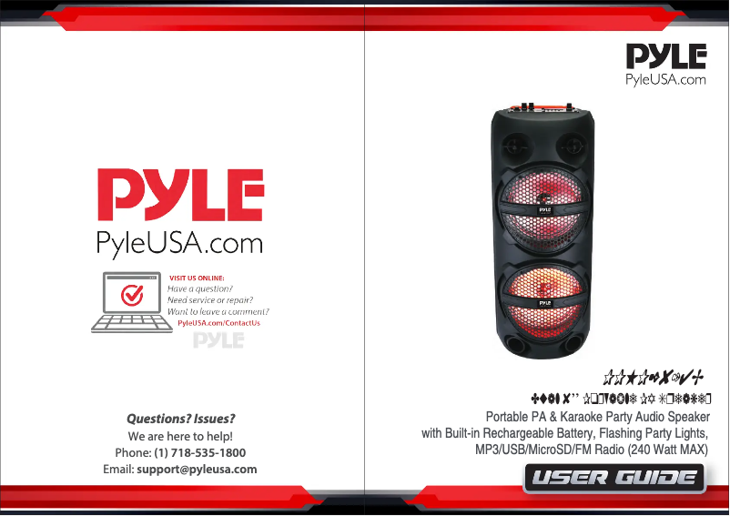 Page 1 de la notice Manuel utilisateur Pyle PPHP2814B