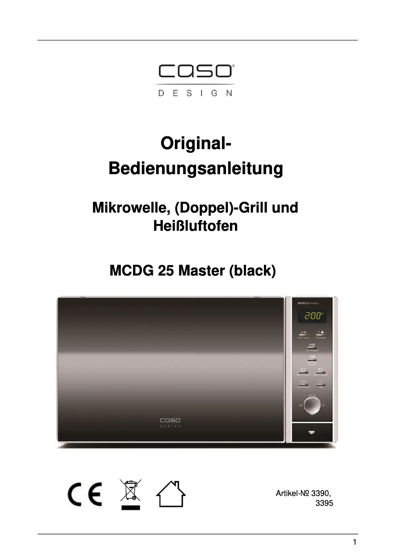 Página 1 del manual Manual de usuario Caso MCDG 25 Master