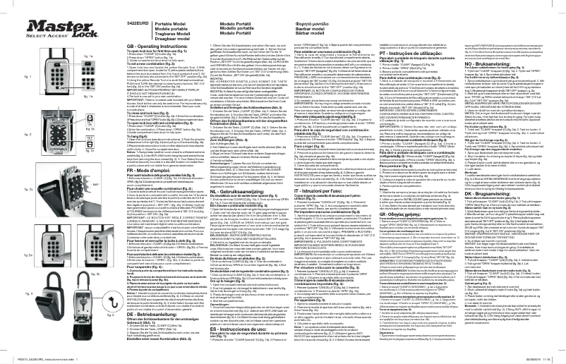 Page 1 de la notice Manuel utilisateur Master Lock 5422EURD