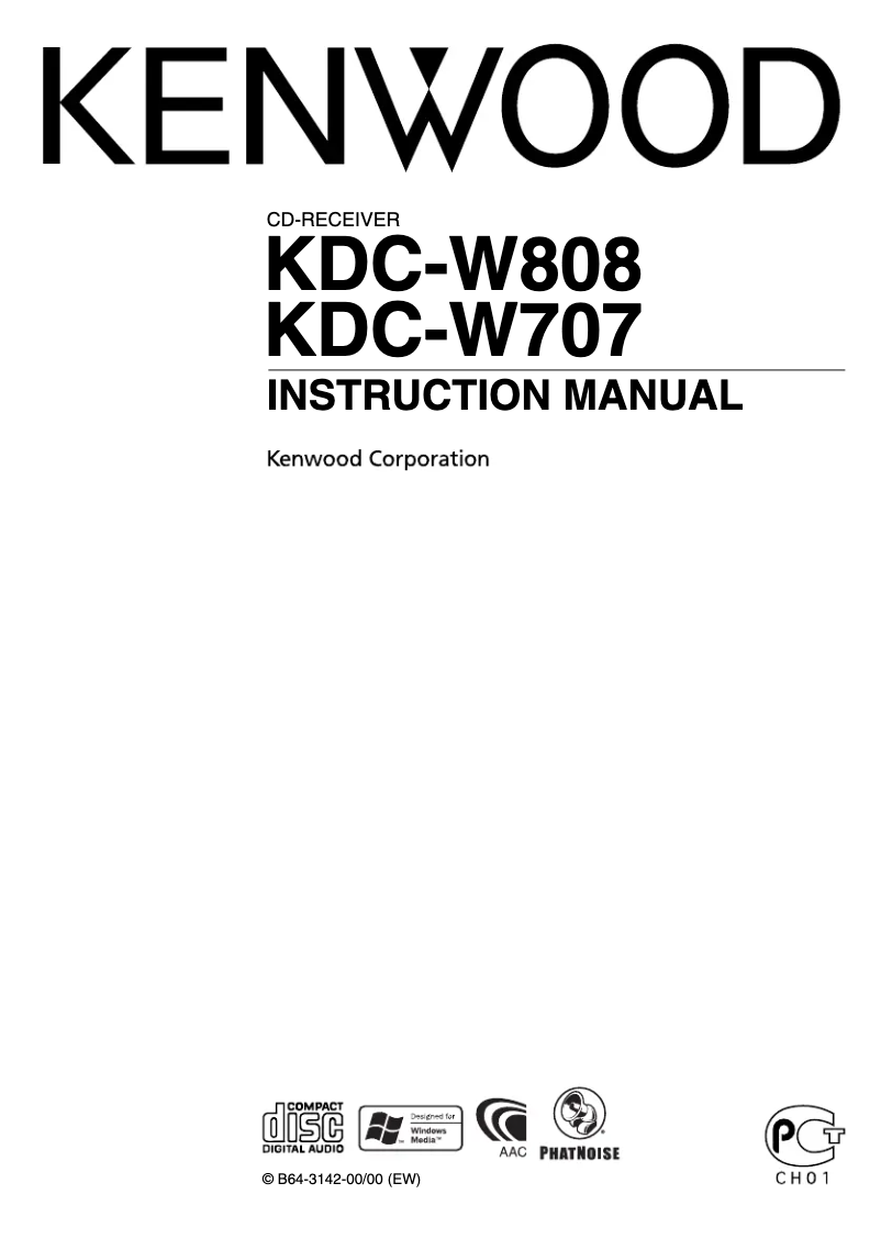 Page n°1 - Manuel utilisateur Kenwood KDC-W707Y