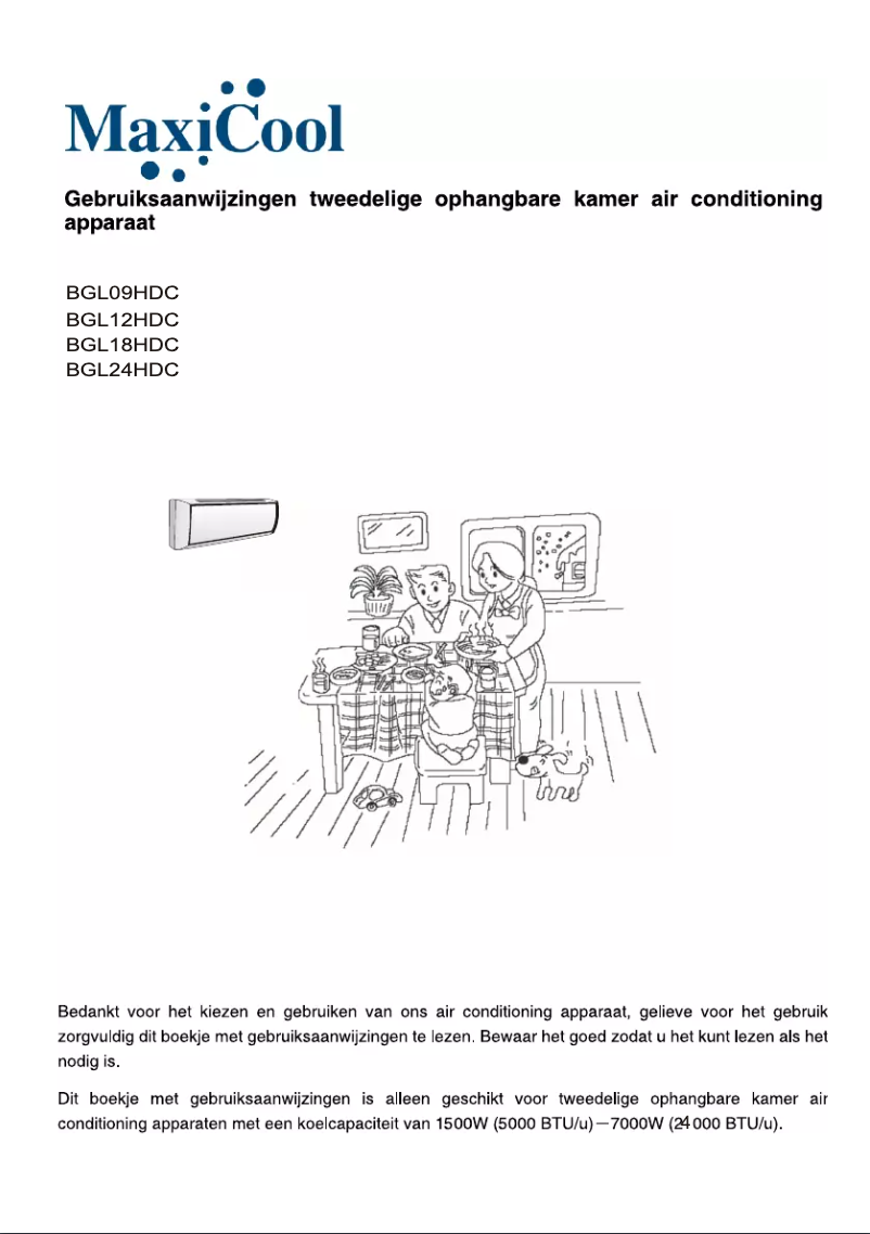 Página 1 del manual Manual de usuario Maxicool BGL 18 HDC