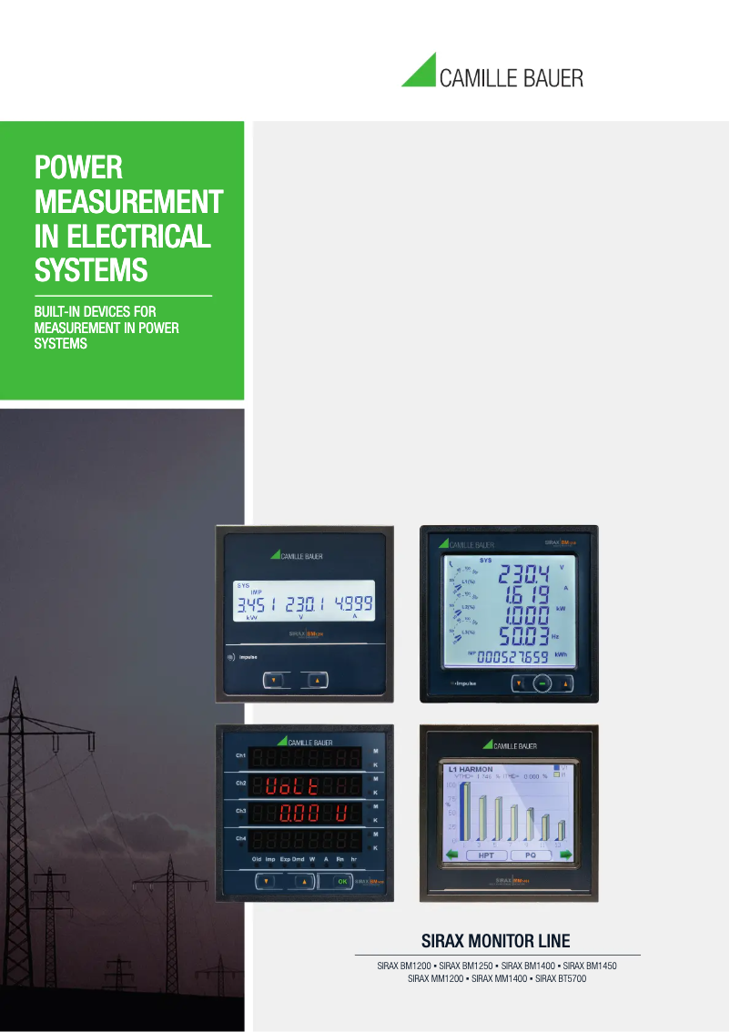Image de la première page du manuel de l'appareil SIRAX BM1200