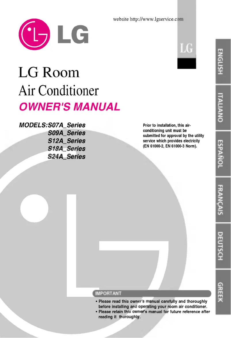 Page 1 de la notice Manuel utilisateur LG ASUW246TLG1