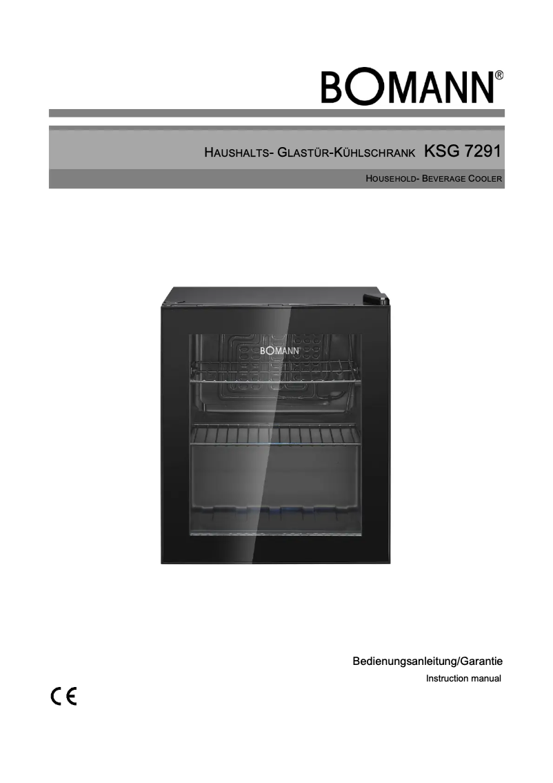 Page 1 de la notice Manuel utilisateur Bomann KSG 7291