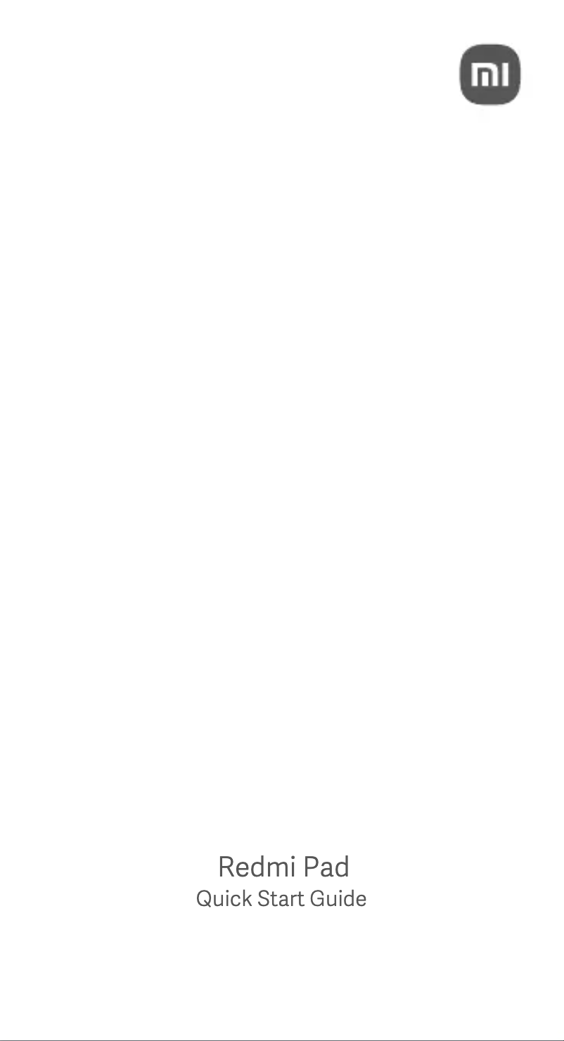 Page 1 de la notice Guide de démarrage rapide Xiaomi Redmi Pad
