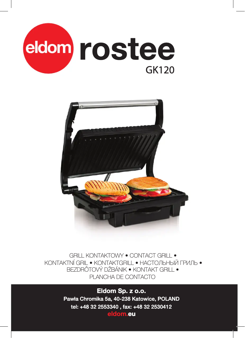 Page 1 de la notice Manuel utilisateur Eldom Rostee GK120