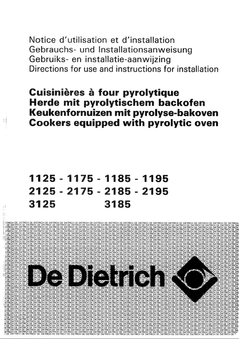 Page 1 de la notice Manuel utilisateur De Dietrich 2195