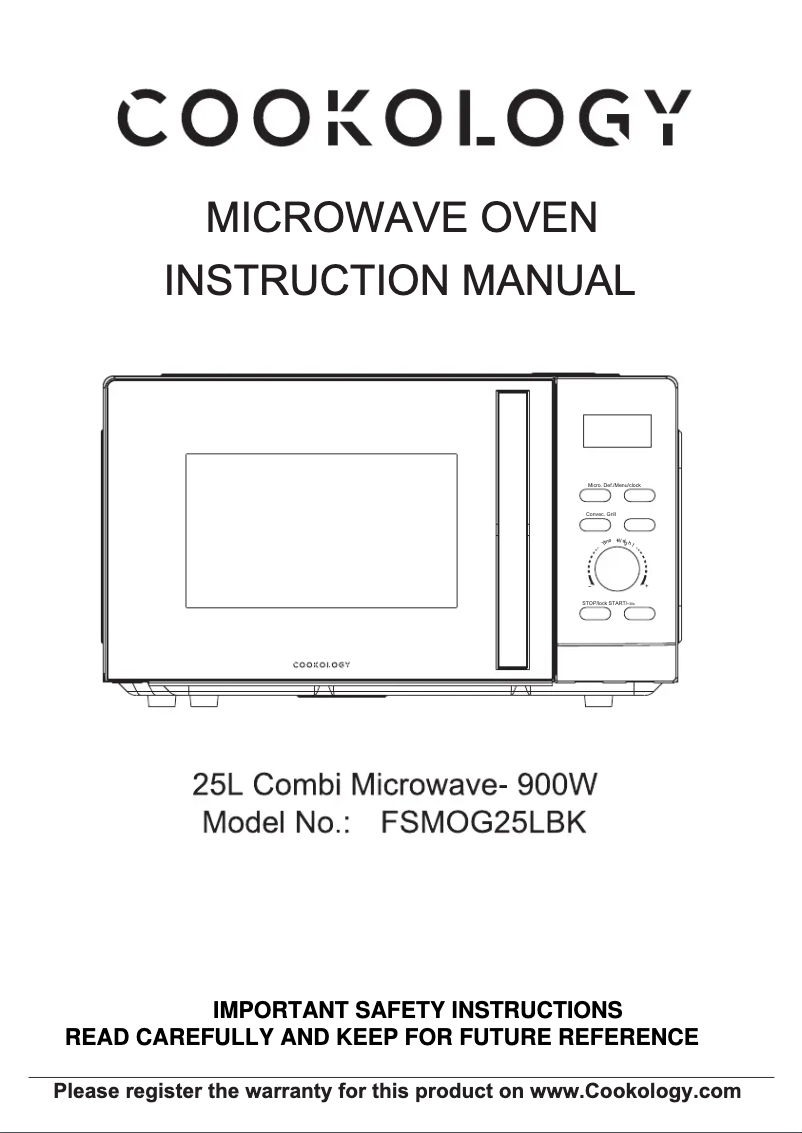 Image de la première page du manuel de l'appareil FSMOG25LBK