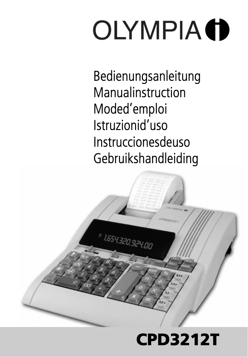 Image de la première page du manuel de l'appareil CPD 3212