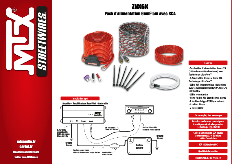 Page 1 de la notice Manuel utilisateur MTX Audio ZNX6K