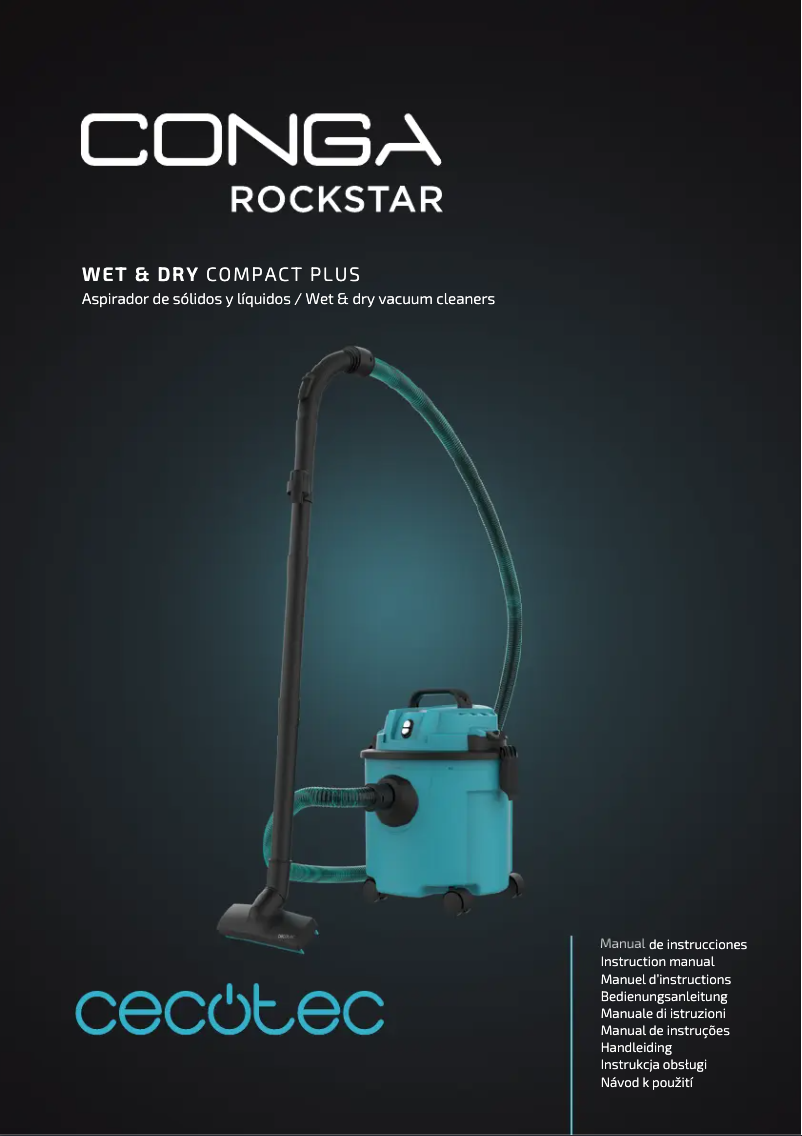 Page 1 de la notice Manuel utilisateur Cecotec Conga Rockstar Wet & Dry Compact Plus
