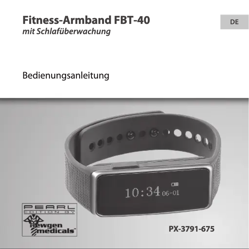 Page 1 de la notice Manuel utilisateur Newgen Medicals FBT-40