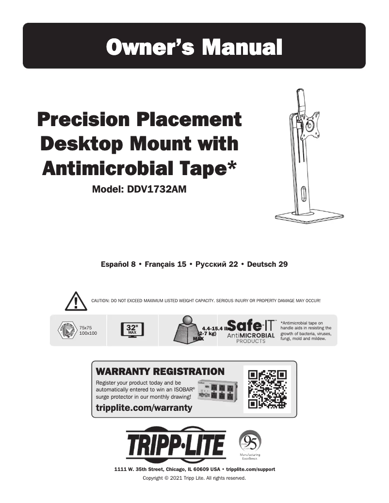 Página 1 del manual Manual de usuario Tripp Lite DDV1732AM