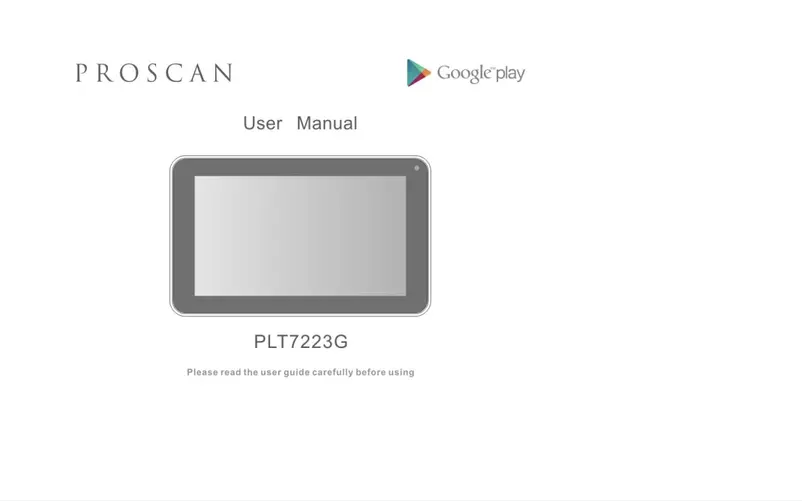 Page n°1 - Manuel utilisateur Proscan PLT7223G