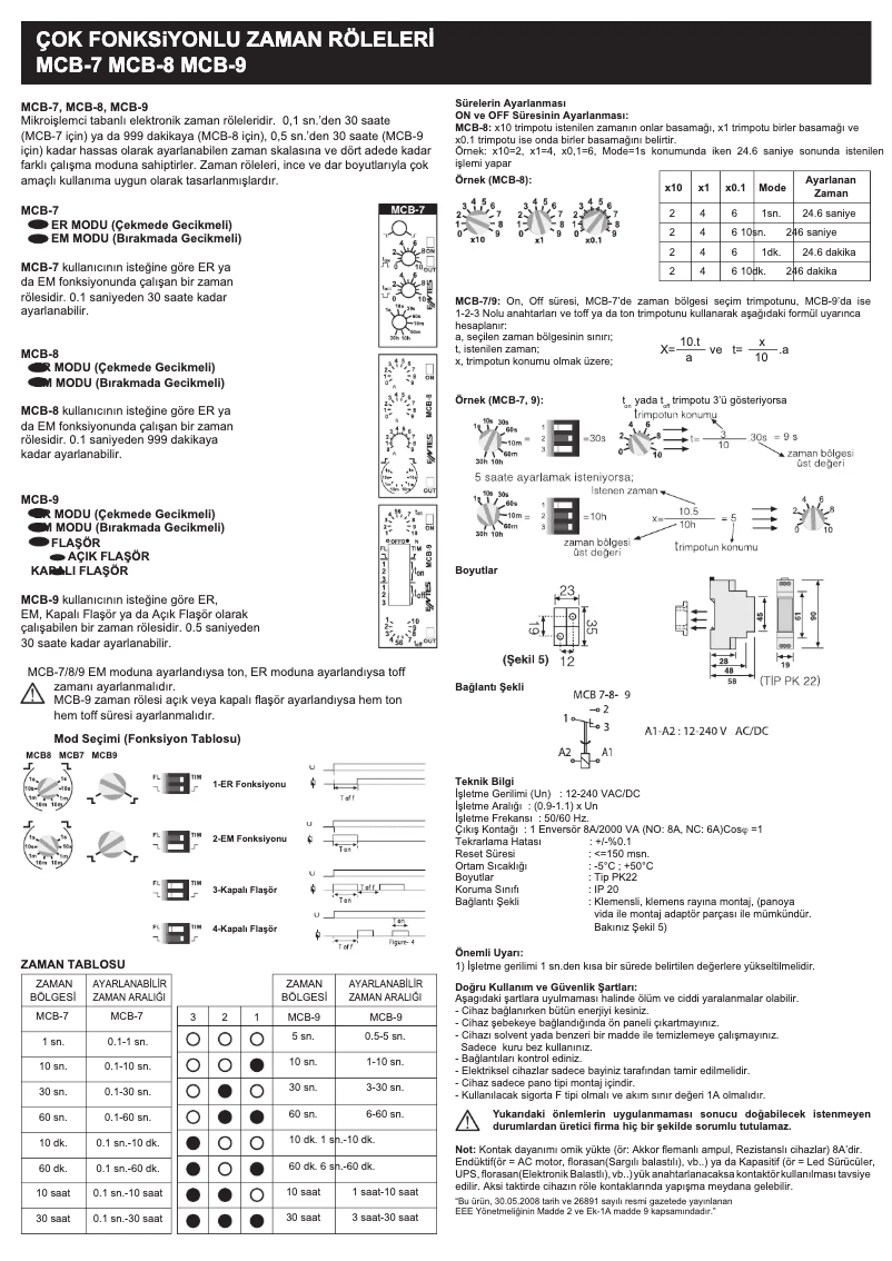 Page 1 de la notice Guide de démarrage rapide ENTES MCB-9