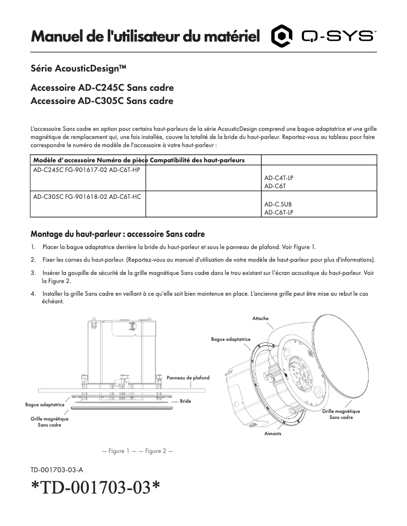 Image de la première page du manuel de l'appareil AD-C6T-LP