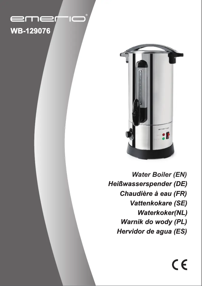 Image de la première page du manuel de l'appareil WB-129076