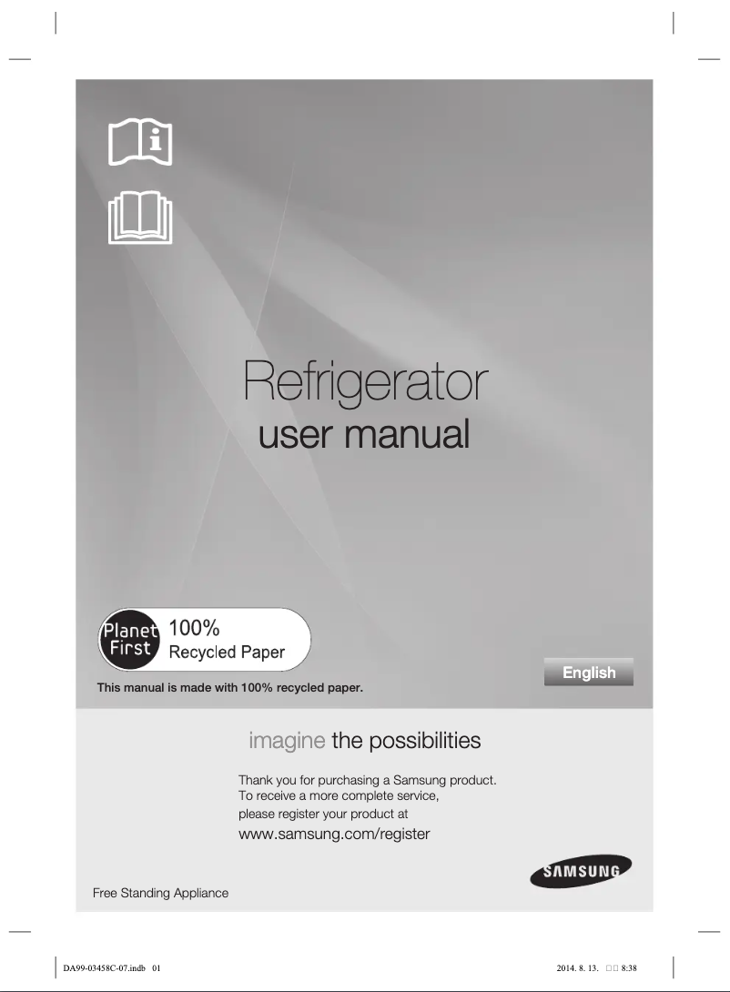 Image de la première page du manuel de l'appareil RL50RWEPN