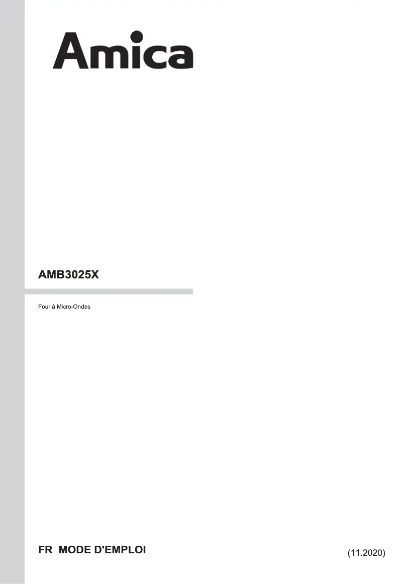 Image de la première page du manuel de l'appareil AMB3025X