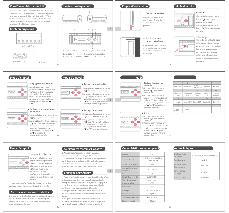 Image de la première page du manuel de l'appareil TL97C