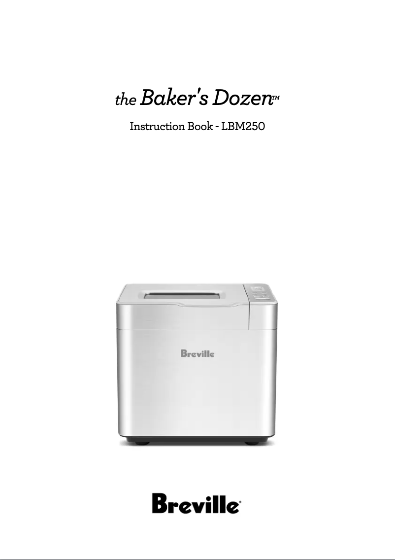 Page 1 de la notice Manuel utilisateur Breville The Baker's Dozen LBM250