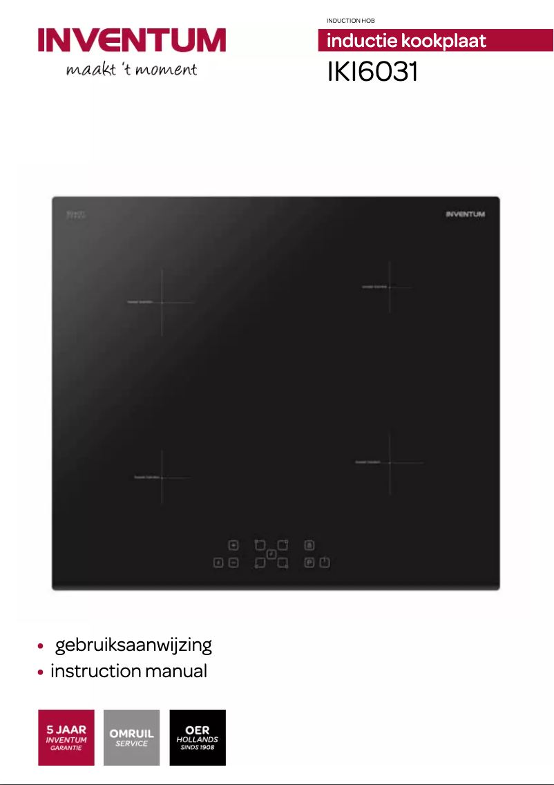 Page n°1 - Manuel utilisateur Inventum IKI 6031