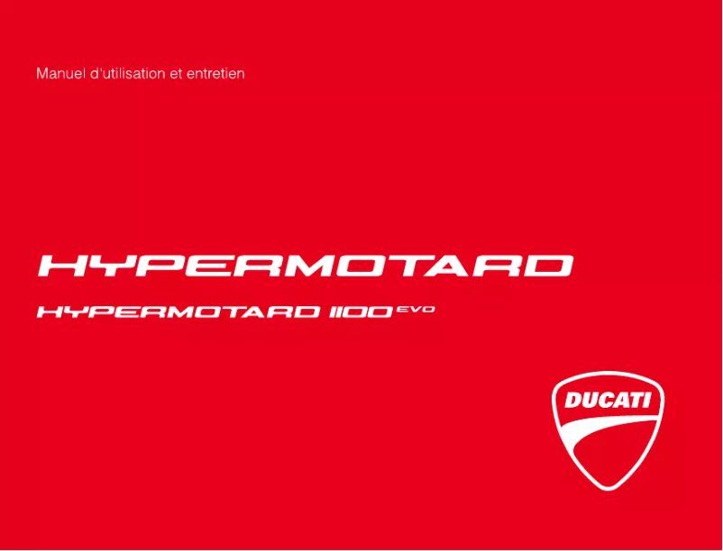 Image de la première page du manuel de l'appareil Hypermotard 1100evo (2011)