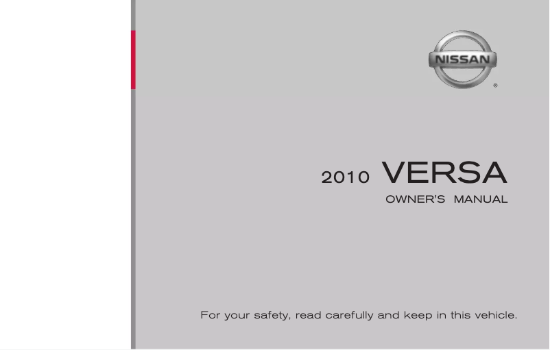 Página 1 del manual Manual de usuario Nissan Versa (2010)