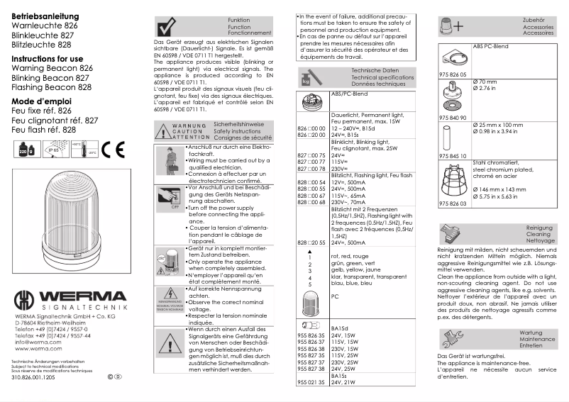 Image de la première page du manuel de l'appareil 828.100.68