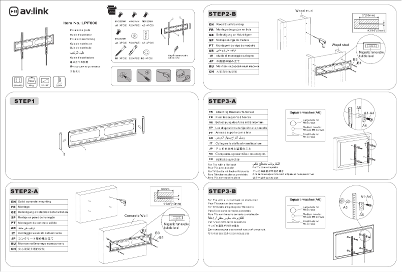 Page n°1 - Manuel utilisateur AV:link LPF600