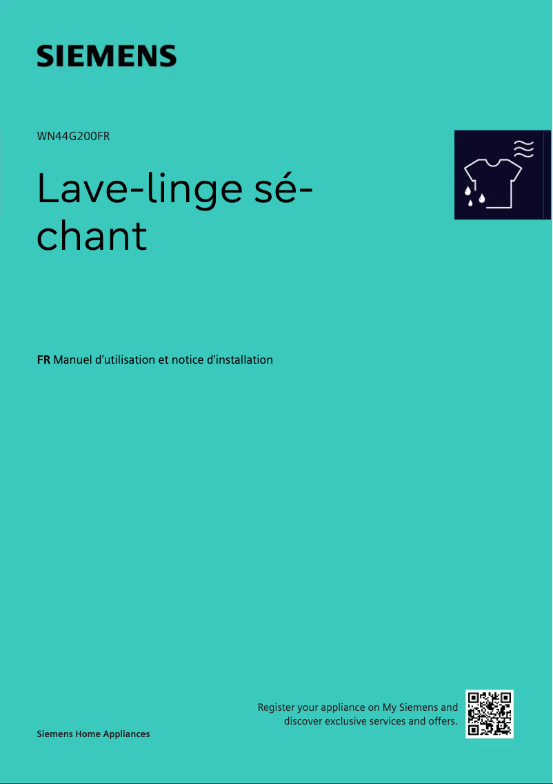 Page n°1 - Manuel utilisateur Siemens WN44G200FR