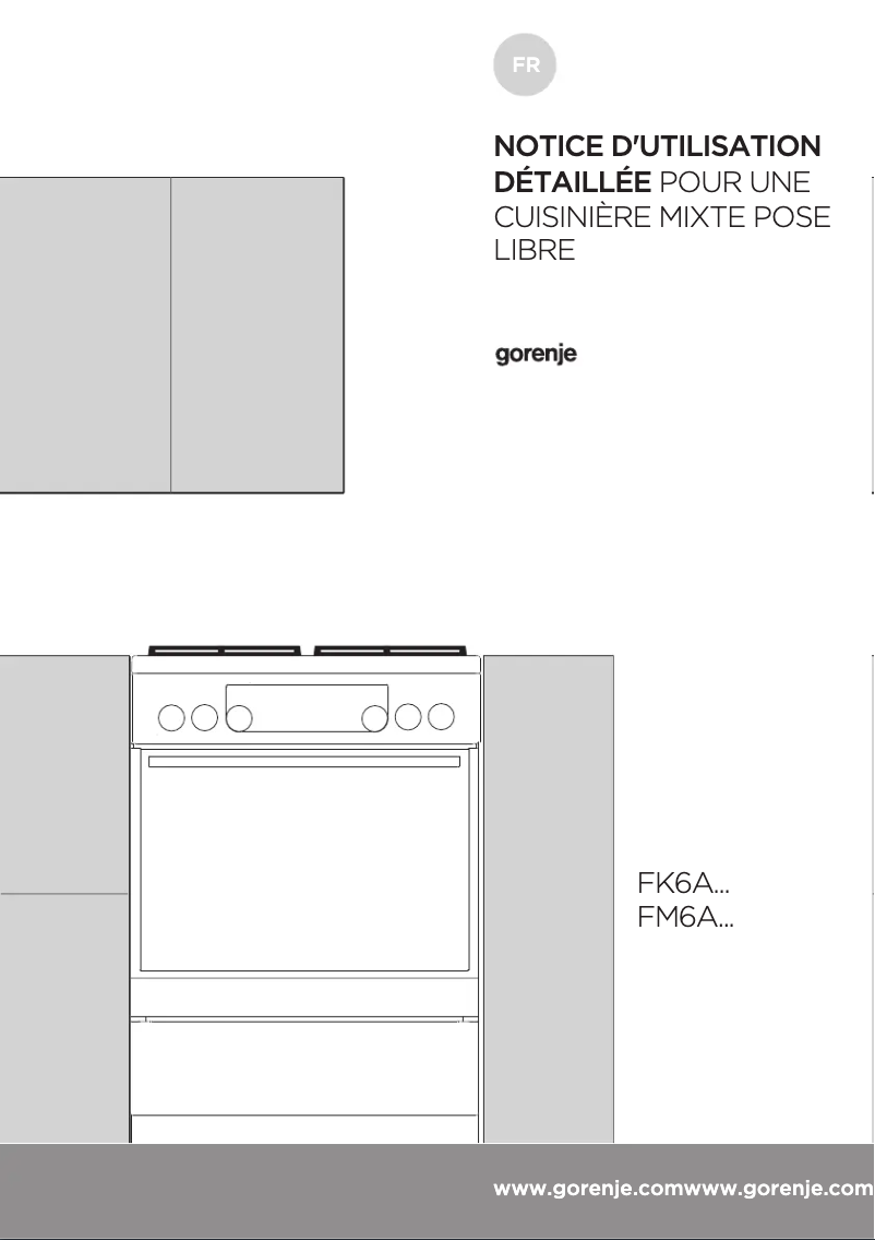 Page n°1 - Manuel utilisateur Gorenje K6351XA