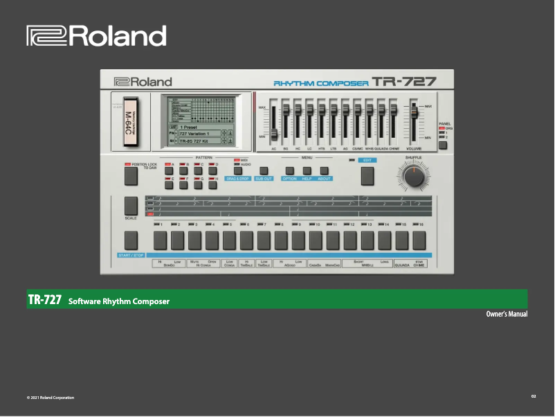 Page 1 de la notice Manuel utilisateur Roland TR-727