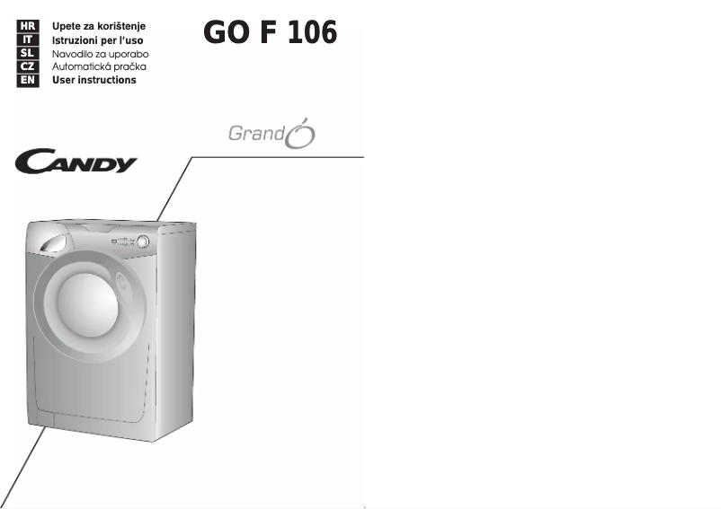 Image de la première page du manuel de l'appareil GO F106