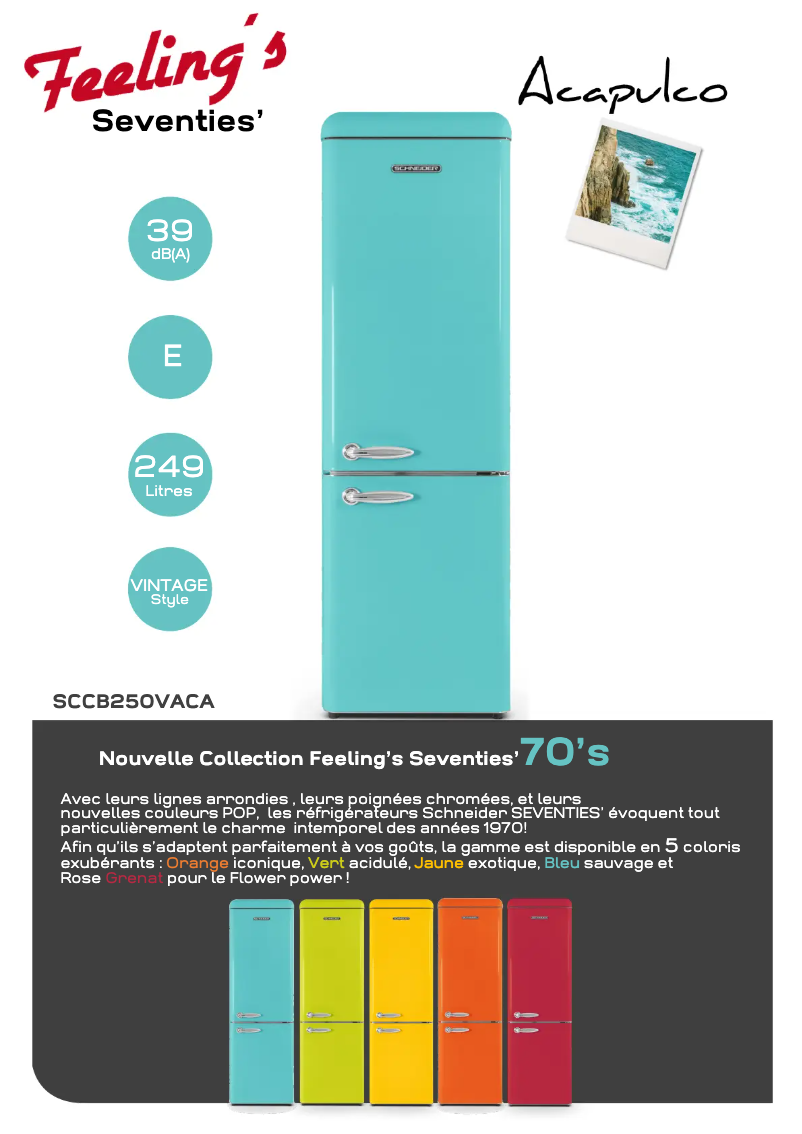 Page 1 de la notice Fiche technique Schneider SCCB250VACA