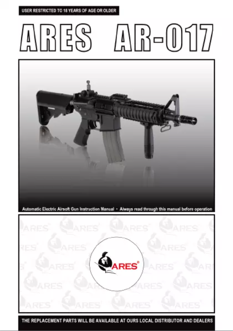 Image de la première page du manuel de l'appareil AR-017