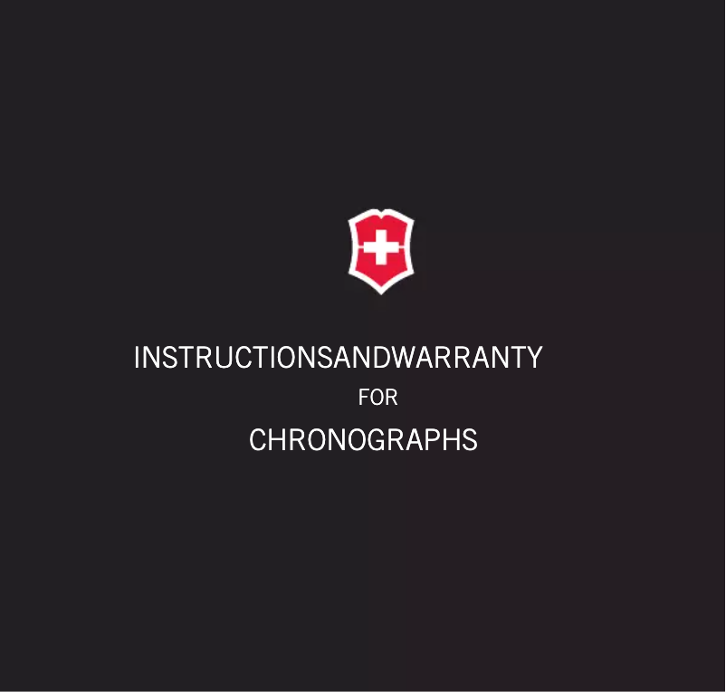 Page n°1 - Manuel utilisateur Victorinox Alliance Chronograph