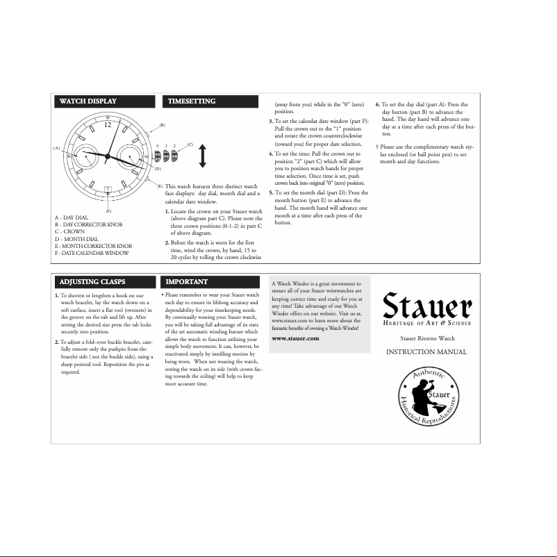Page n°1 - Manuel utilisateur Stauer 17456