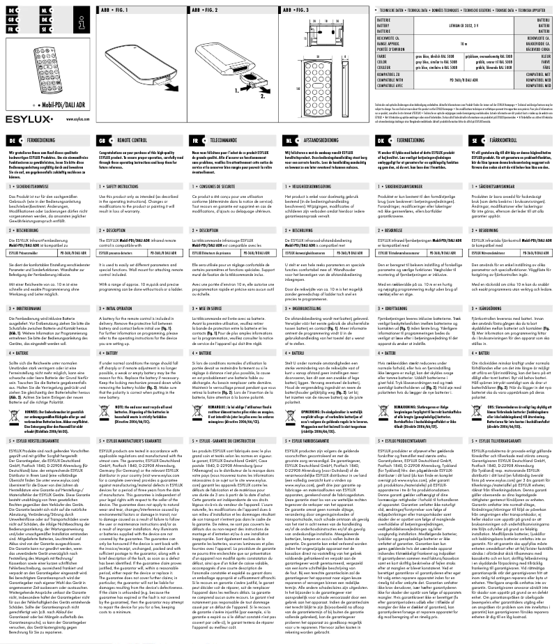 Page 1 de la notice Manuel utilisateur Esylux EM10210891