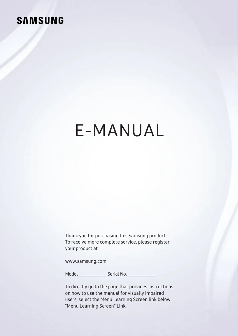 Page 1 de la notice Manuel utilisateur Samsung UE43NU7450U