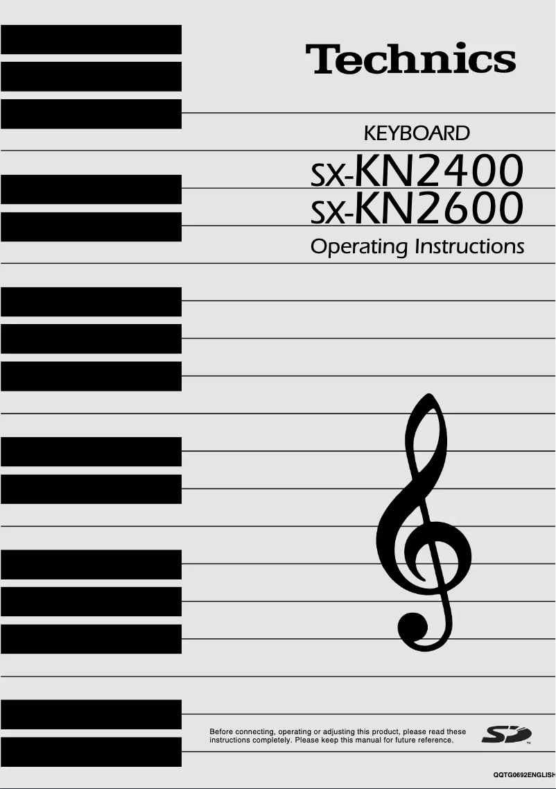 Image de la première page du manuel de l'appareil SX-KN2400