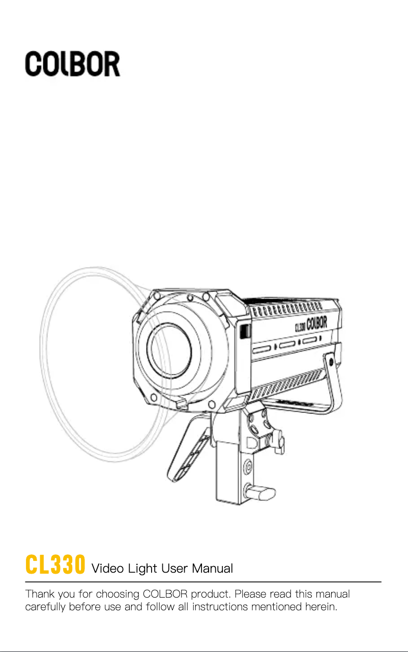 Page 1 de la notice Manuel utilisateur COLBOR CL330