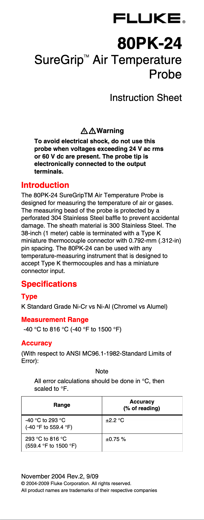 Imagen de la primera página del manual del dispositivo 80PK-24