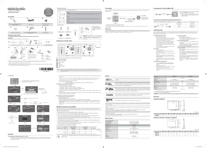 Page 1 de la notice Manuel utilisateur Samsung HG28NC677AF
