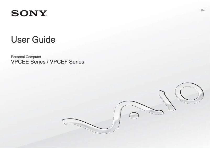 Page 1 de la notice Manuel utilisateur Sony Vaio VPCEF47FX