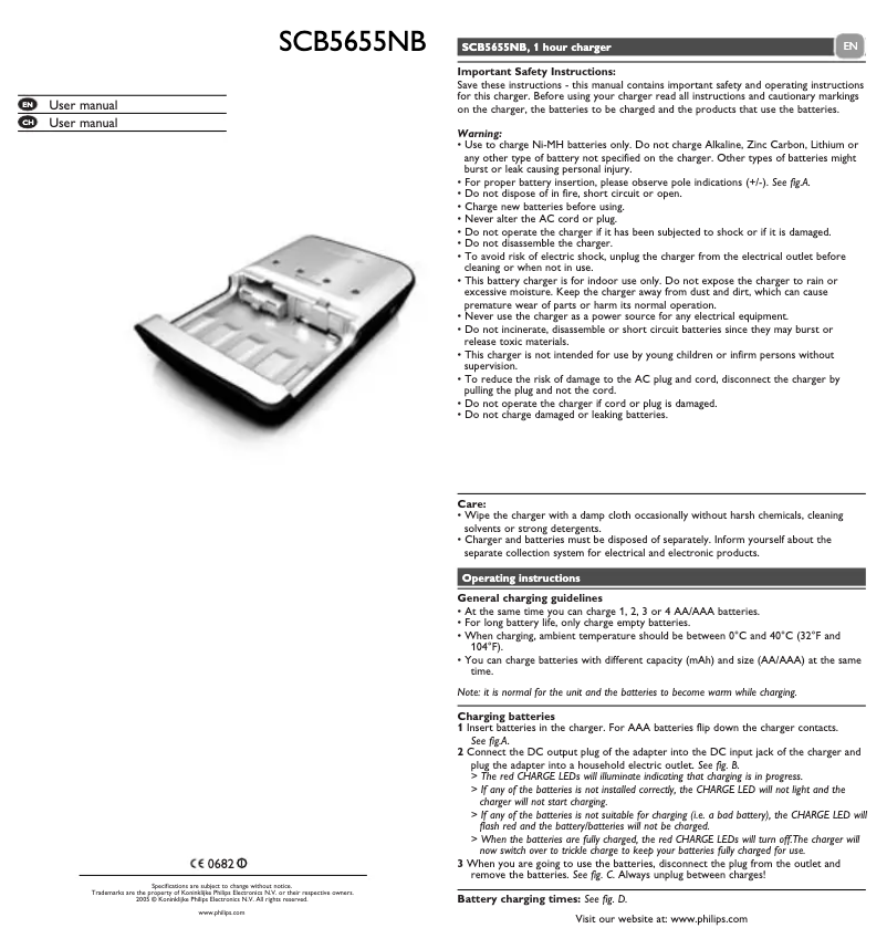 Image de la première page du manuel de l'appareil MultiLife SCB5655NB